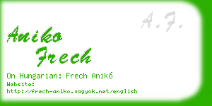 aniko frech business card